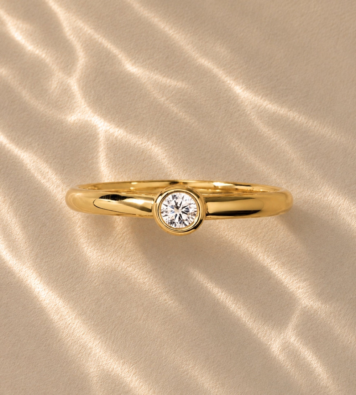 Gold Filled Bezel Stone Ring