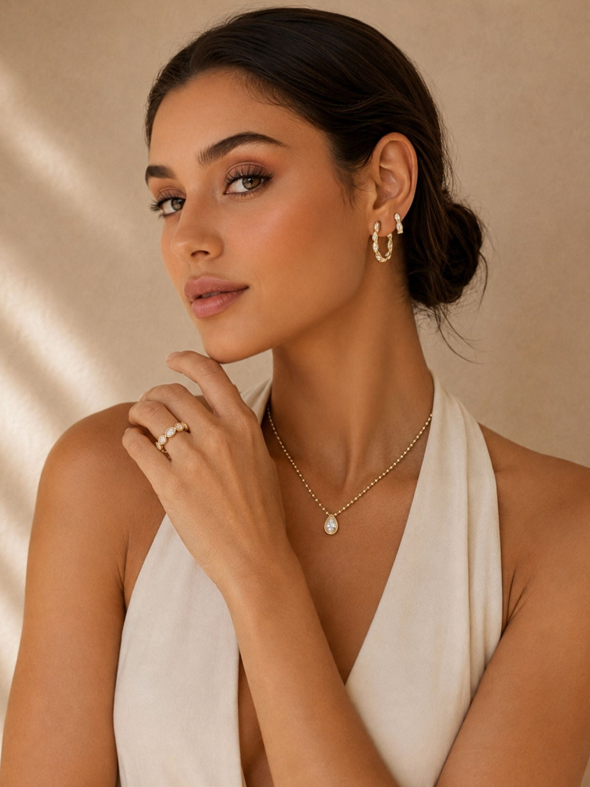 Large Marquise Hoops