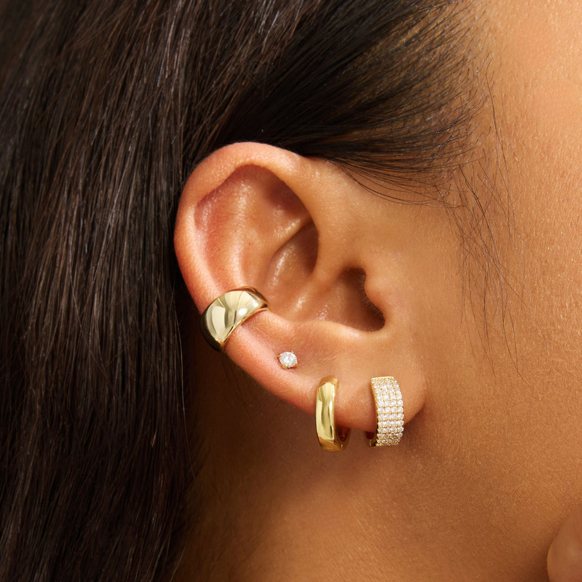 4 Row Pave Hoops