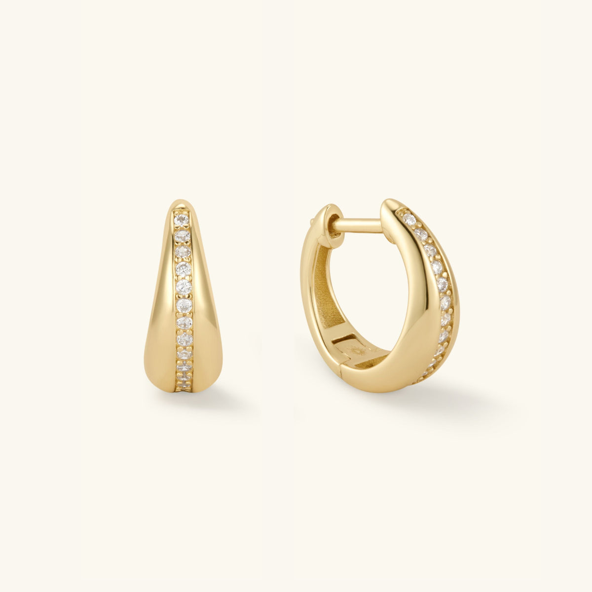 Teardrop Diamond Huggies