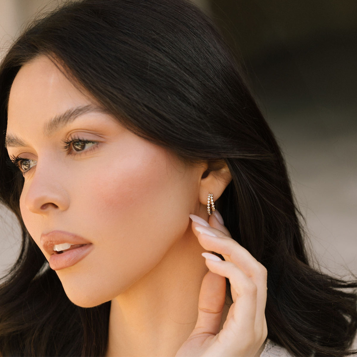 Double Pave Hoops