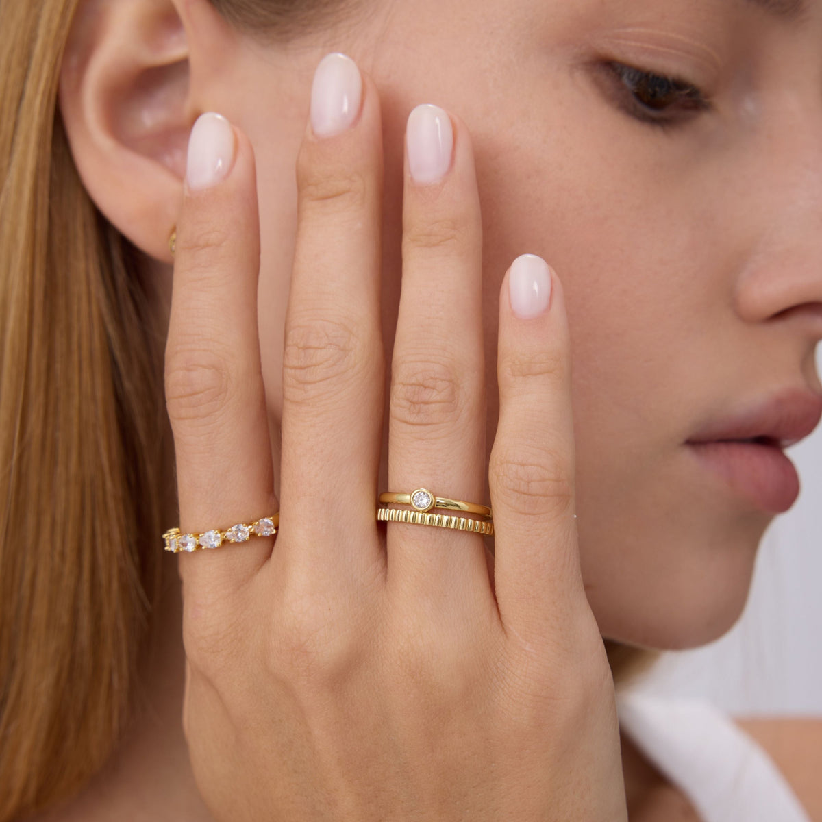 Gold Filled Bezel Stone Ring