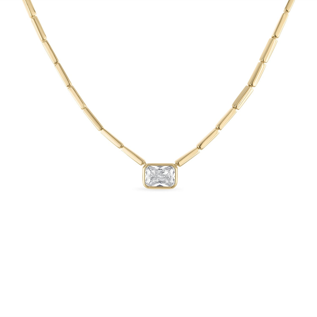 14k Vermeil The Cove Solitaire Necklace