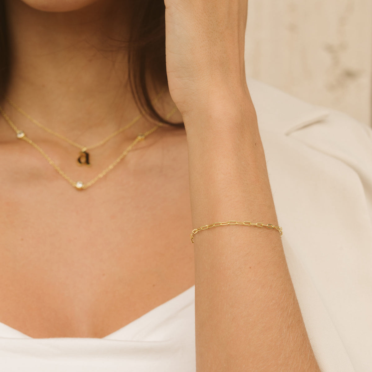 Gold Filled Paperclip Bracelet