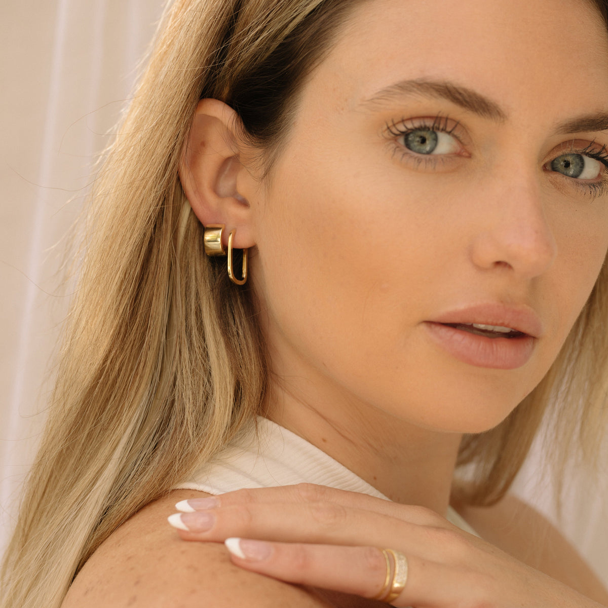 Gold Filled Oval Hoops
