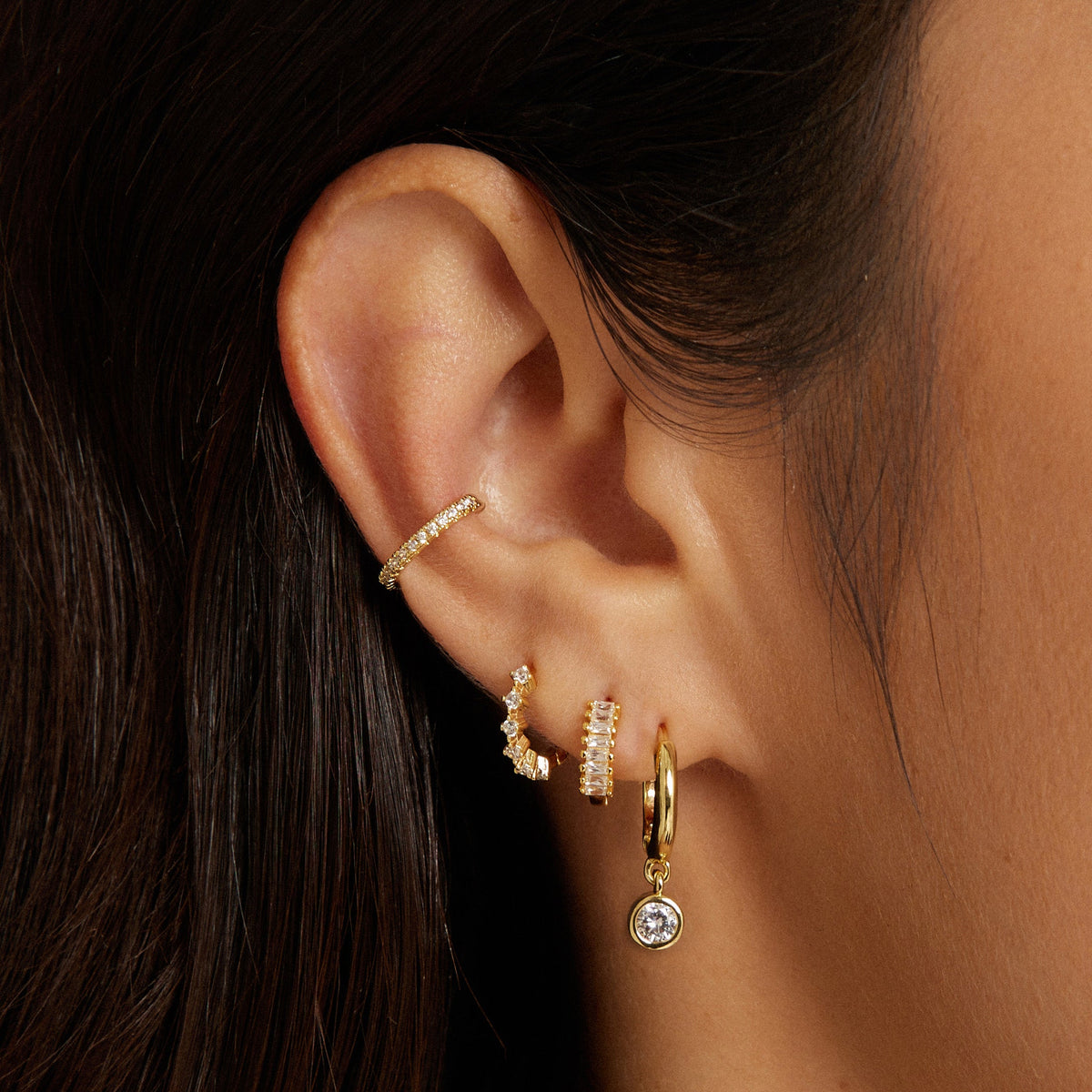Baguette Huggie Hoops