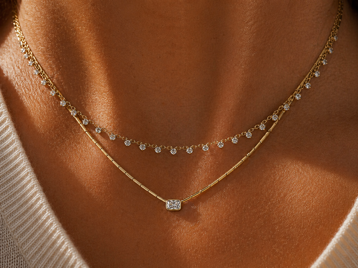 14k Vermeil The Cove Solitaire Necklace