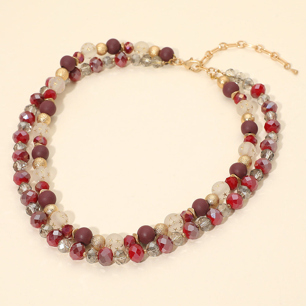 Double Layered Beaded Necklace