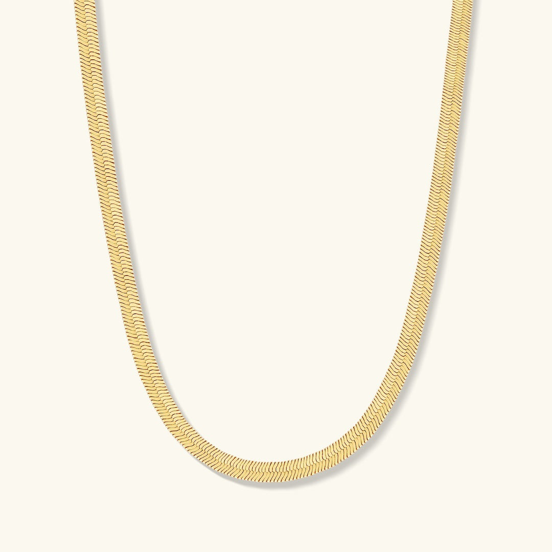 Gold Filled 5mm Herringbone Necklace