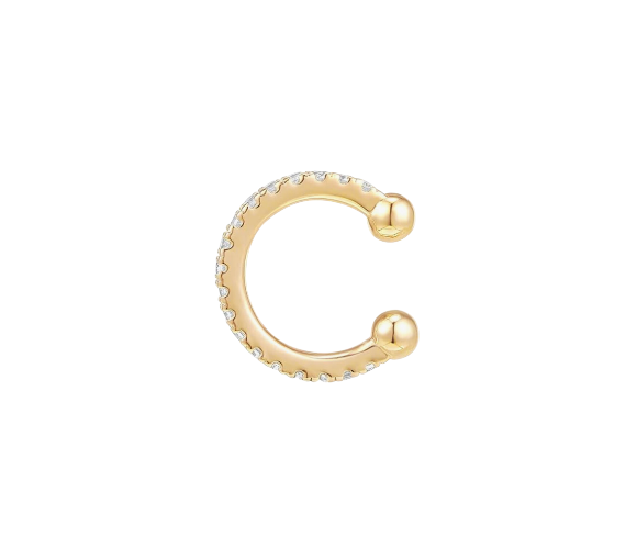 925 Sterling Silver No Piercing CZ Diamond Ear Cuff