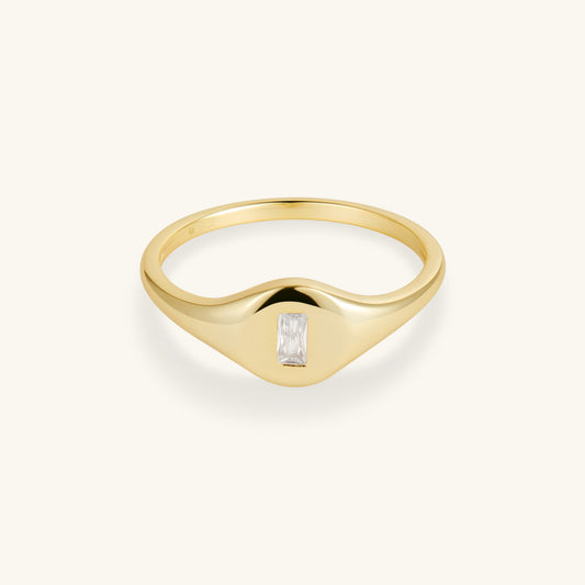 Baguette Signet Ring