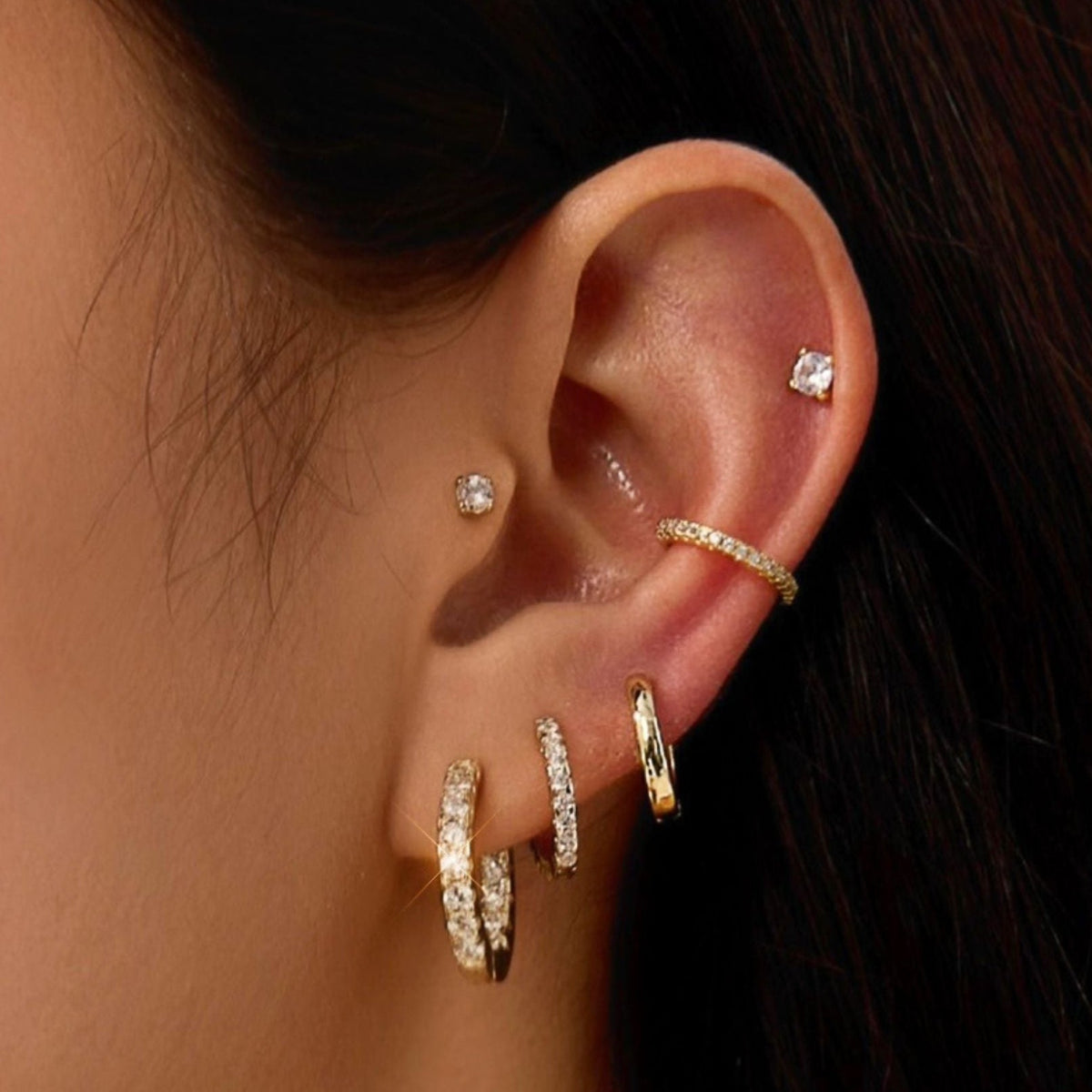Large Diamond Hoops