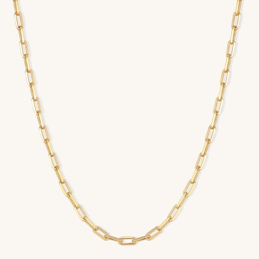 Gold Filled Bold Paperclip Chain