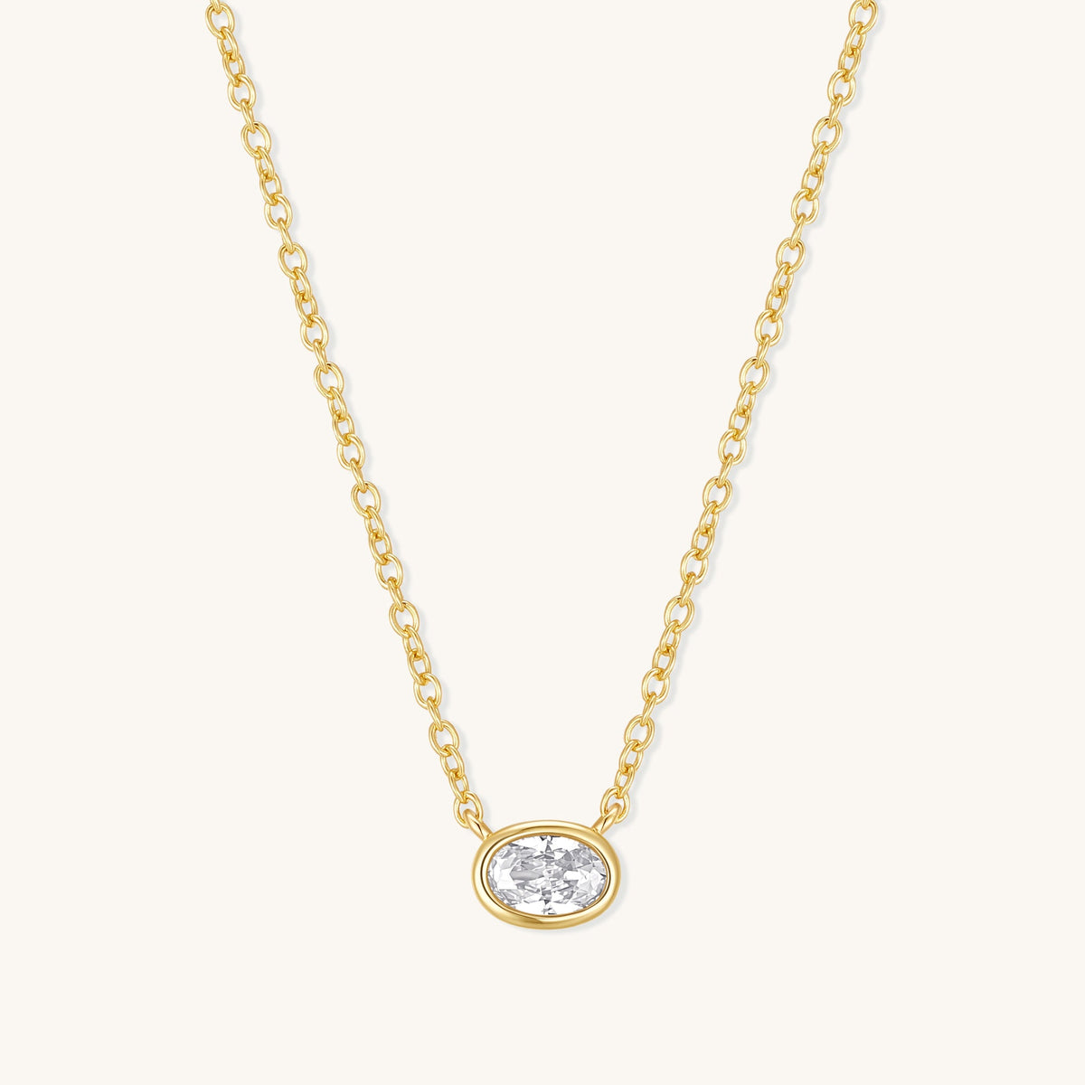 Gold Filled Diamond Oval Set