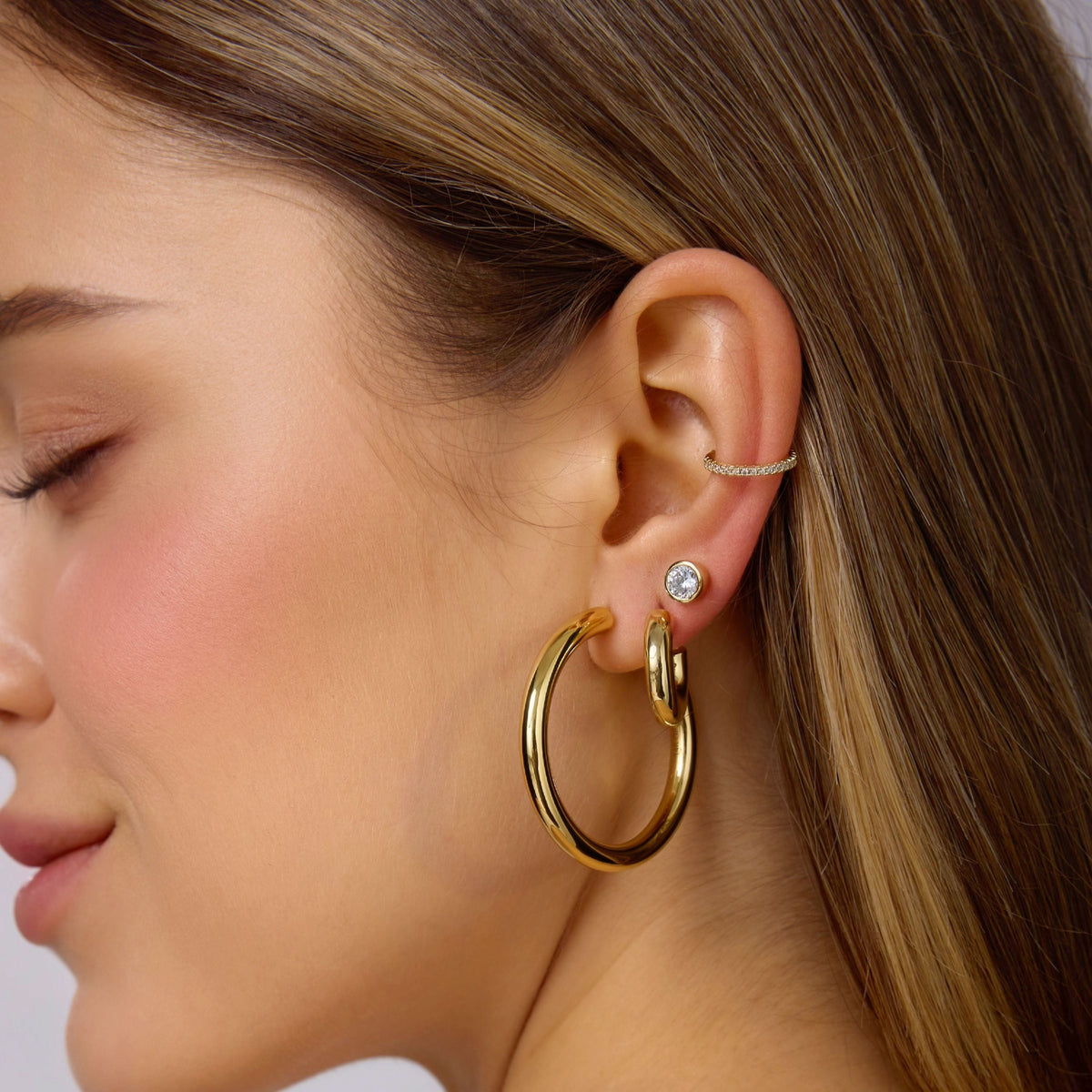 Gold Filled 30mm Hoops
