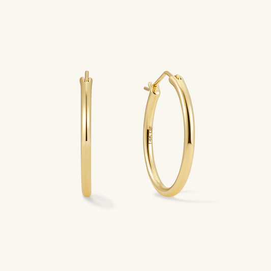 Gold Filled Medium Hoops
