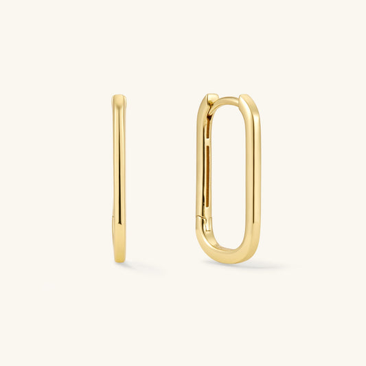 Gold Filled Oval Hoops