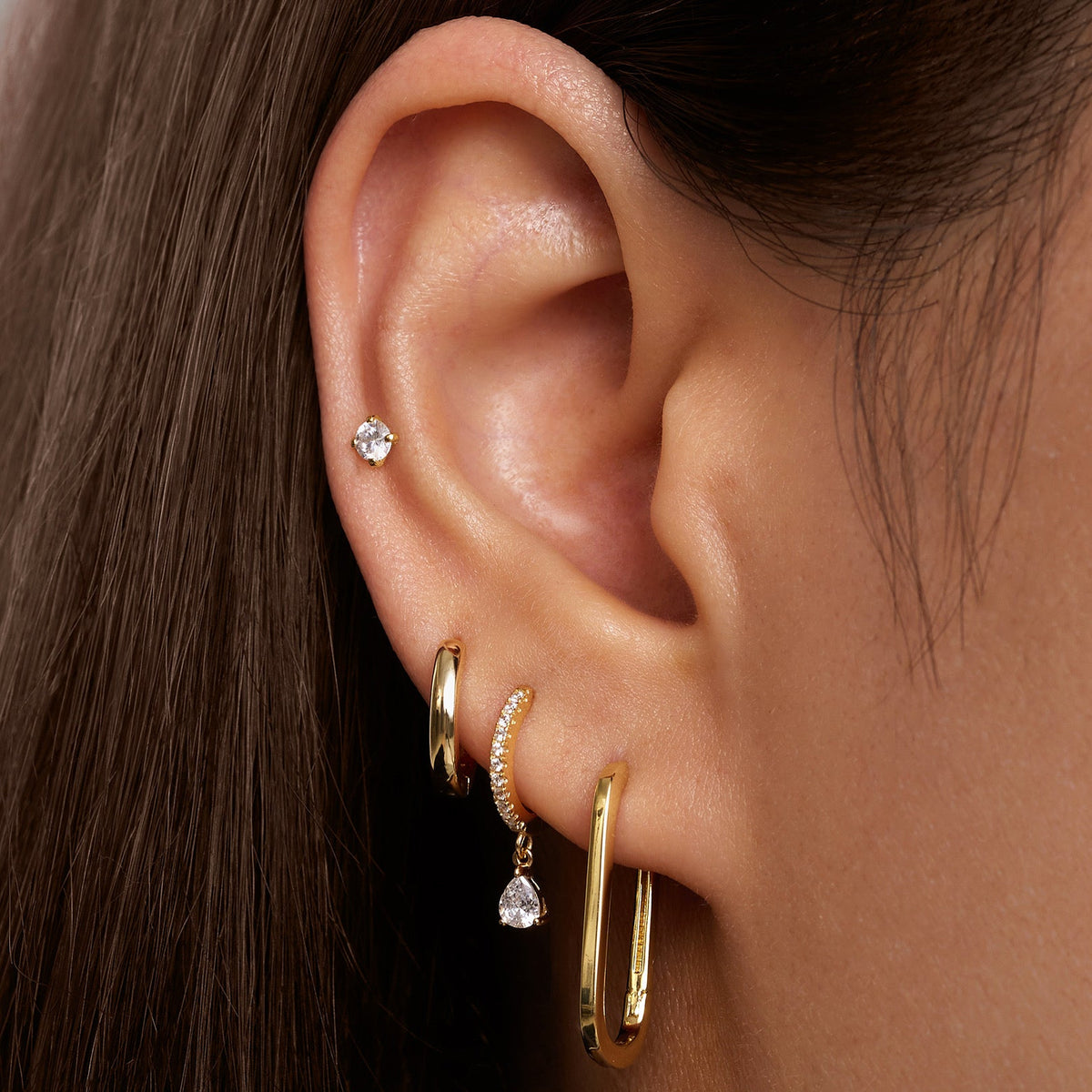 Pear Drop Hoops