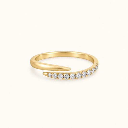 Gold Filled Pave Spiral Ring