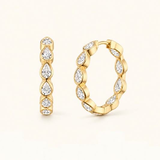 Large Marquise Hoops