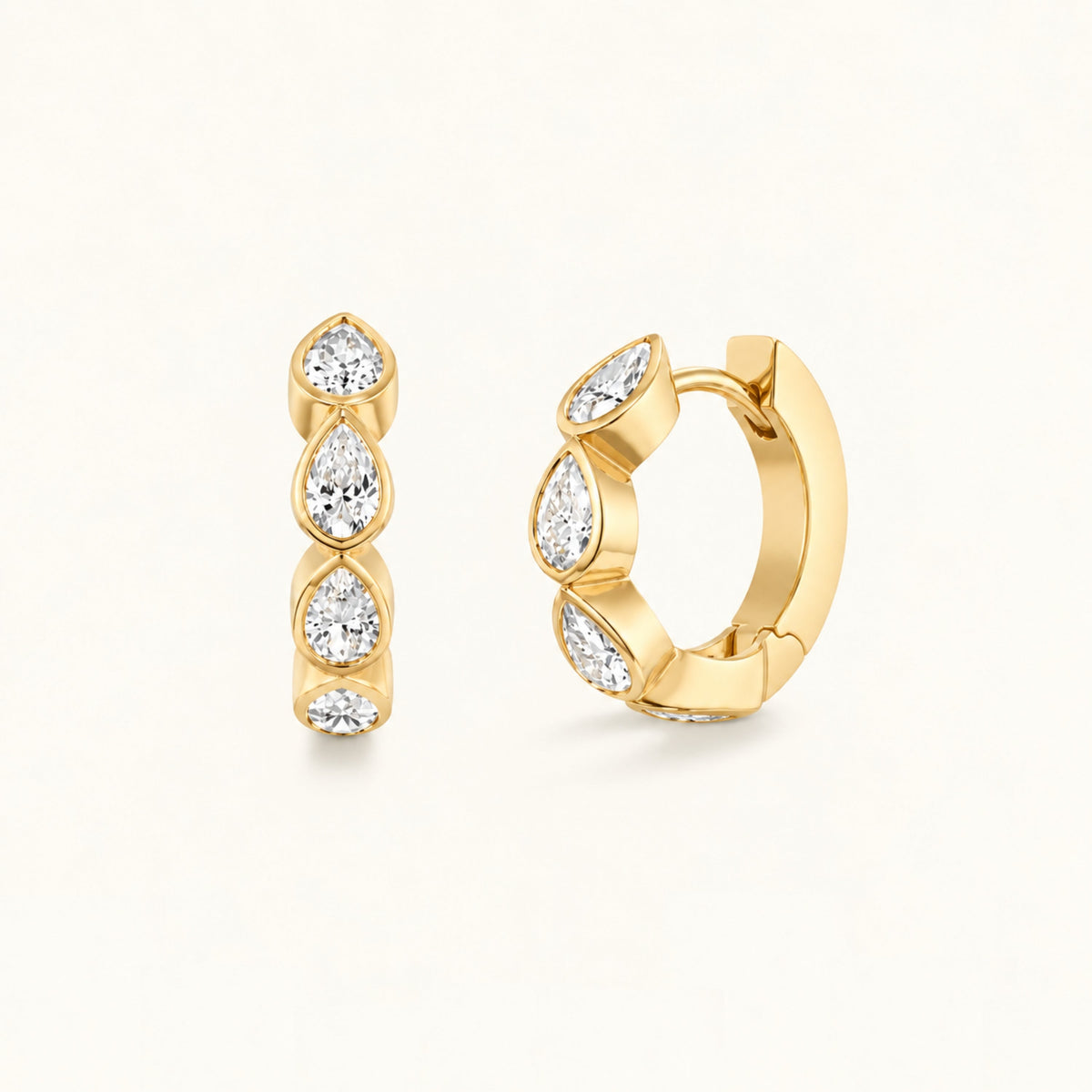 Small Marquise Hoops