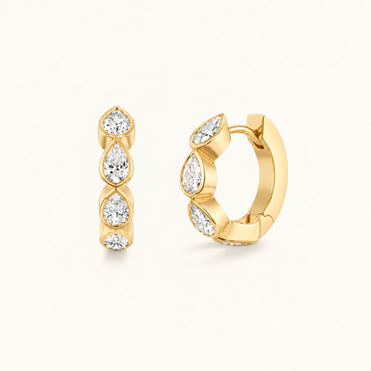 Small Marquise Hoops