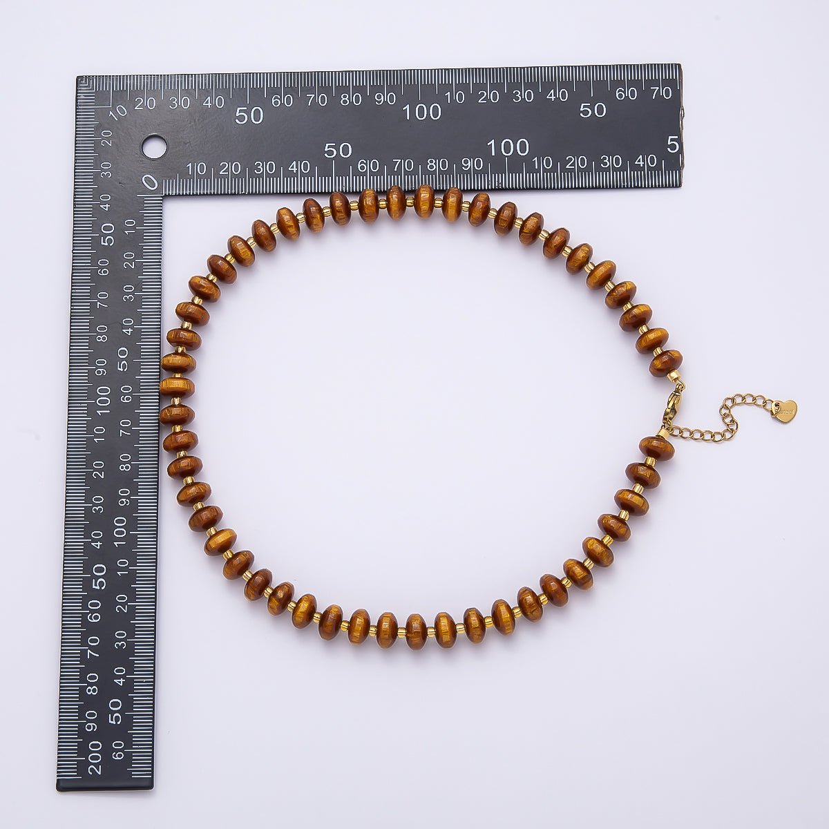 Stainless Steel 10mm Rondelle Resin Bead 16 Inch Necklace w. Extender | WA-04601 ~ WA-04606