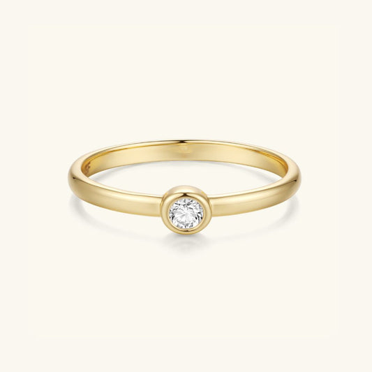 Gold Filled Bezel Stone Ring