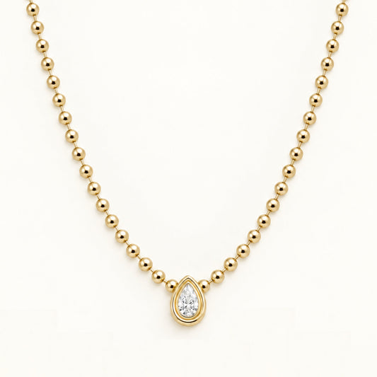 Teardrop Diamond Necklace