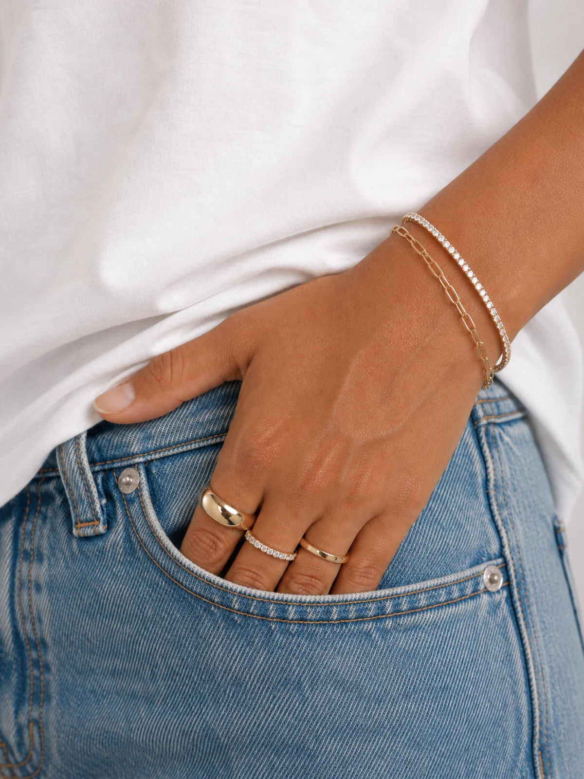 Gold Filled Paperclip Bracelet